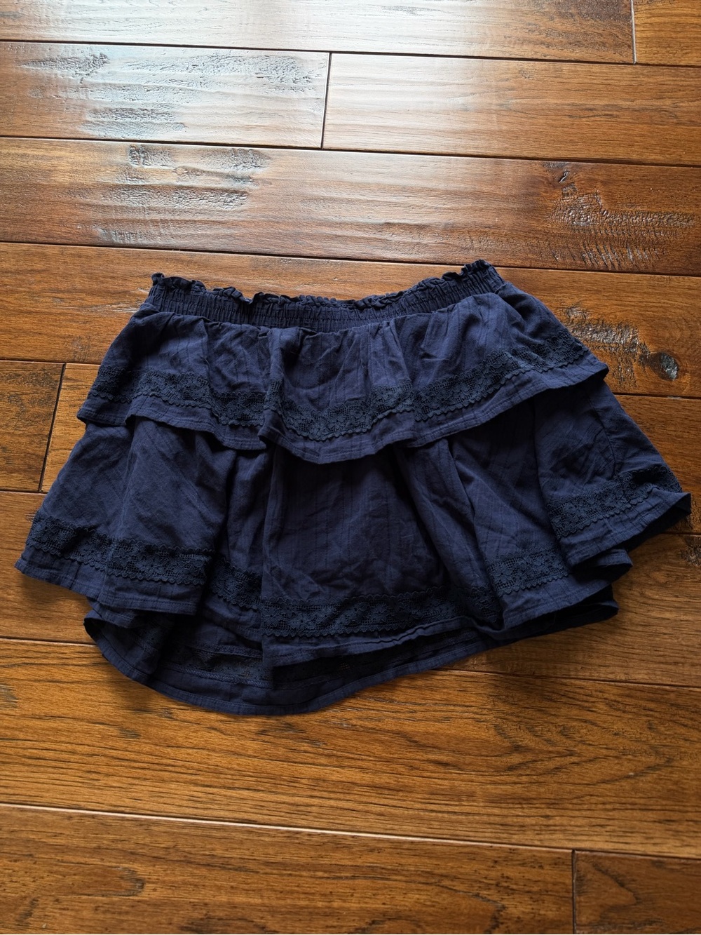 wild fable  small Navy Tiered Ruffle Mini Skort